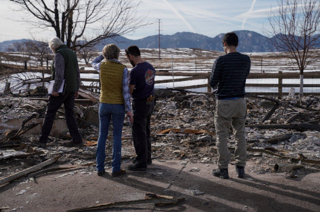 Yana Valachovic, UC ANR Forest Advisor, works with the Insurance Institute for Business and Home Safety science team on the Marshall Fire in Boulder Colorado to investigate factors that contributed to home loss in the December 2021 event and bring information back to California’s education and policy efforts.