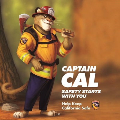Forestry-ire mascot Captain Cal