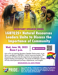 LGBTQ25+ Panel flyer with rainbow filter