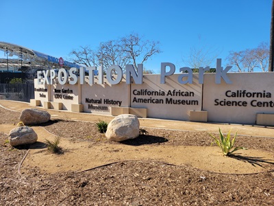 Photograph of Exposition Park sign