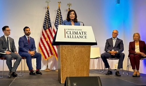 New York Governor Kathy Hochul speaking