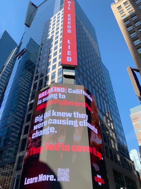 Times Square climate billboard