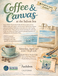 Flyer for Earth Day at the Salton Sea: Coffee & Canvas.