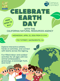Flyer for the CNRA Earth Day 2026 celebration.
