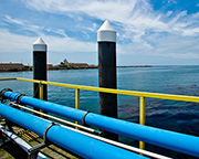 Photo of pipes and ocean