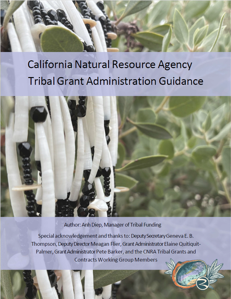 Cover page of CNRA Tribal Grant Guidelines