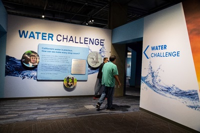 California water story map at the Sacramento Museum of Science and Curiosity
