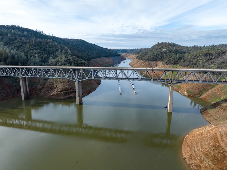 view of Lake Oroville on Jan. 12, 2023