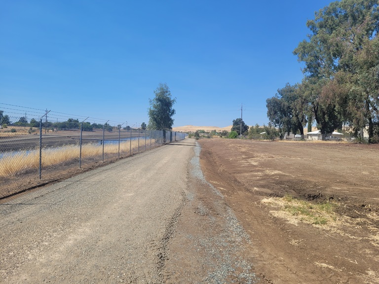 A portion of the Brad Freeman Trail between Cherokee and Garden Drives is graded prior to paving work.