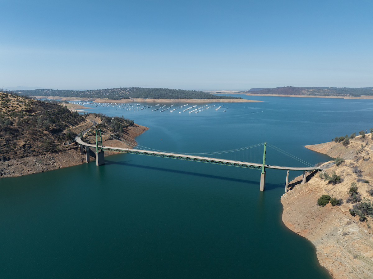 Drone photo of Lake Oroville. Photo taken September 5, 2024.