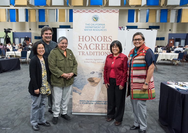 DWR employees pictured with a representative of the California Indian Environmental Alliance.