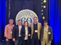 DWR Climate Action Coordinator, Romain Mandley (second from right), with Flood-MAR partners receiving the AWRA Integrated Water Resources Management Award in St. Louis.