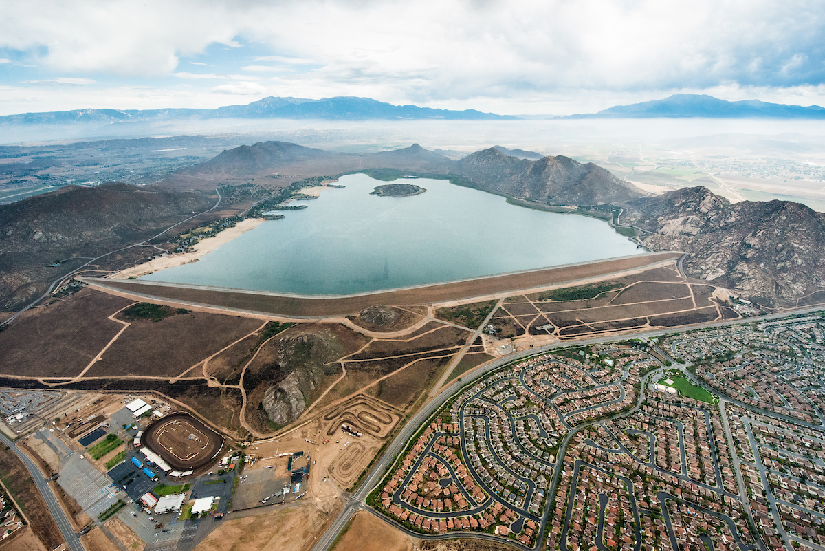 Aerial view of Lake Perris