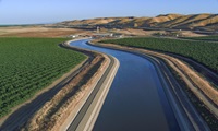Dos Amigos Pumping Plant, one of 21 pumping plants within the California State Water Project, lifts water more than 100 feet from the California Aqueduct.
