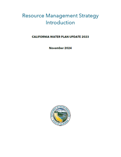 Cover showing the California Water Plan RMS introduction. 
