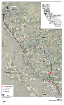 San Luis  Canal (California Aqueduct Pools 20 and 21) Location Map