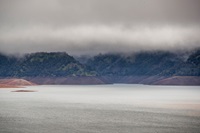 Rain clouds above Lake Oroville