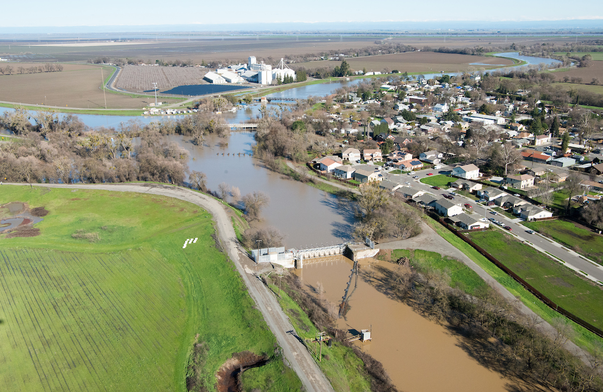 The Knights Landing Outfall Gates (KLOG) are located on the Colusa Basin Drain (CBD), approximately one-quarter mile from its confluence with the Sacramento River near the community of Knights Landing, just below River Mile 90, in Yolo County, January 13, 2017. 