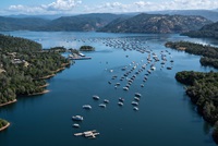 Boats on Lake Oroville.