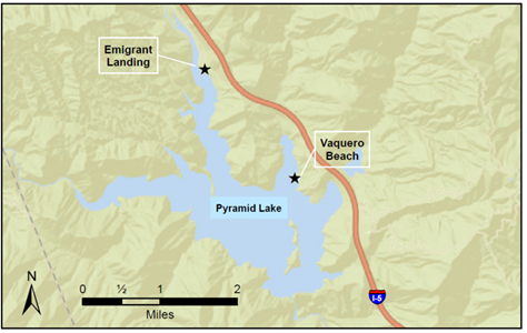 Pyramid Lake map